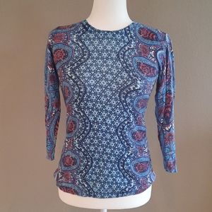 The Limited 3/4 sleeve colorful top